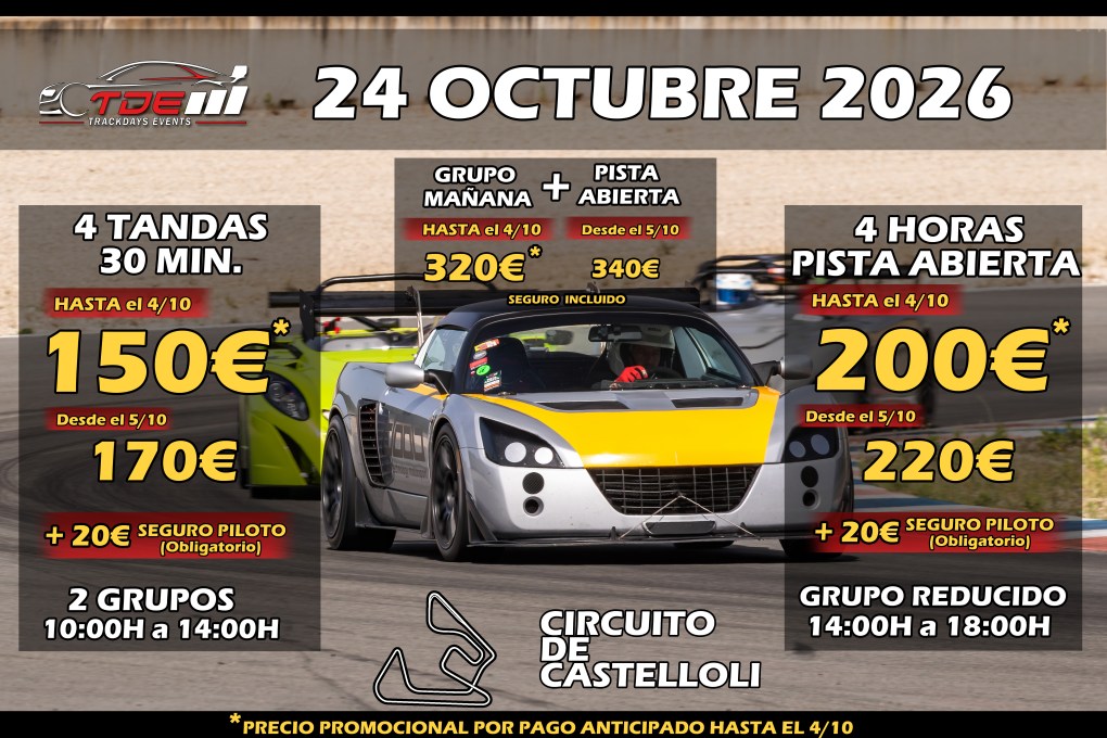 TrackDay Alcarràs 22 Noviembre 2026 – Rodada para coches 4