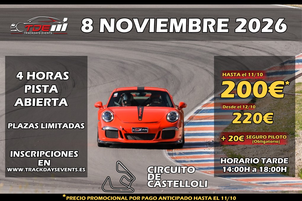 Trackday Castellolí 13 Diciembre 2026 – Rodada para coches 5
